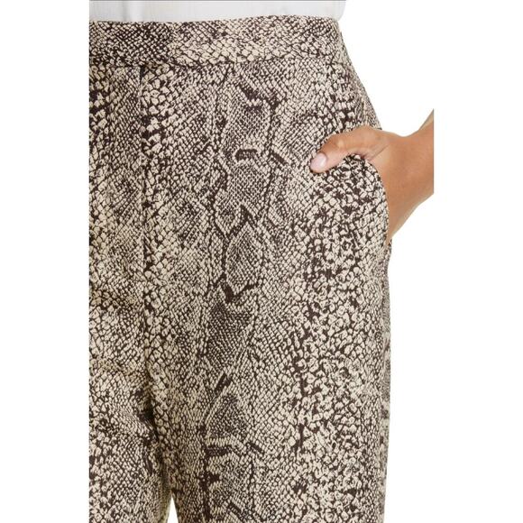NWT MALENE BIRGER Snakeskin Print Jacquard Mafaldana Trousers Pants size 2 - Picture 4 of 11